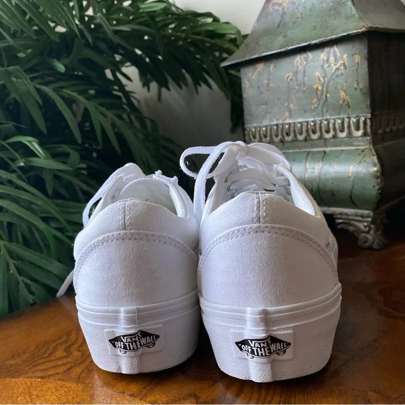 VANS Old Skool Classic White Sneakers - Picture 4 of 8